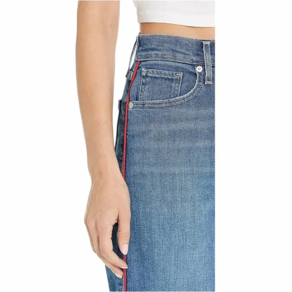 NWT  Levi's Mile High Wide Leg High Waisted Red Side Stripe Jeans